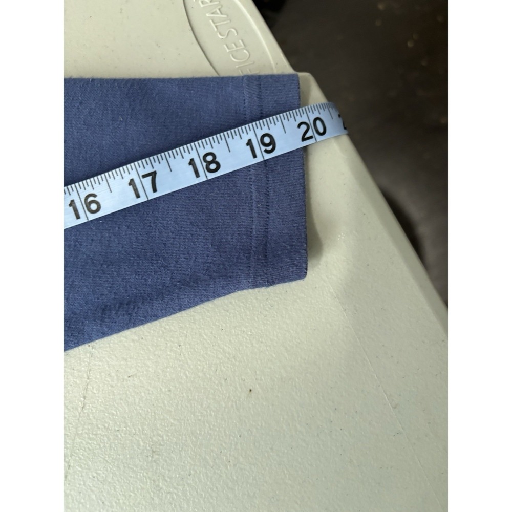 Peruvian Connection Blue Long Sleeve Pima Cotton Shirt Comfy Basic Top Large - Picture 7 of 7